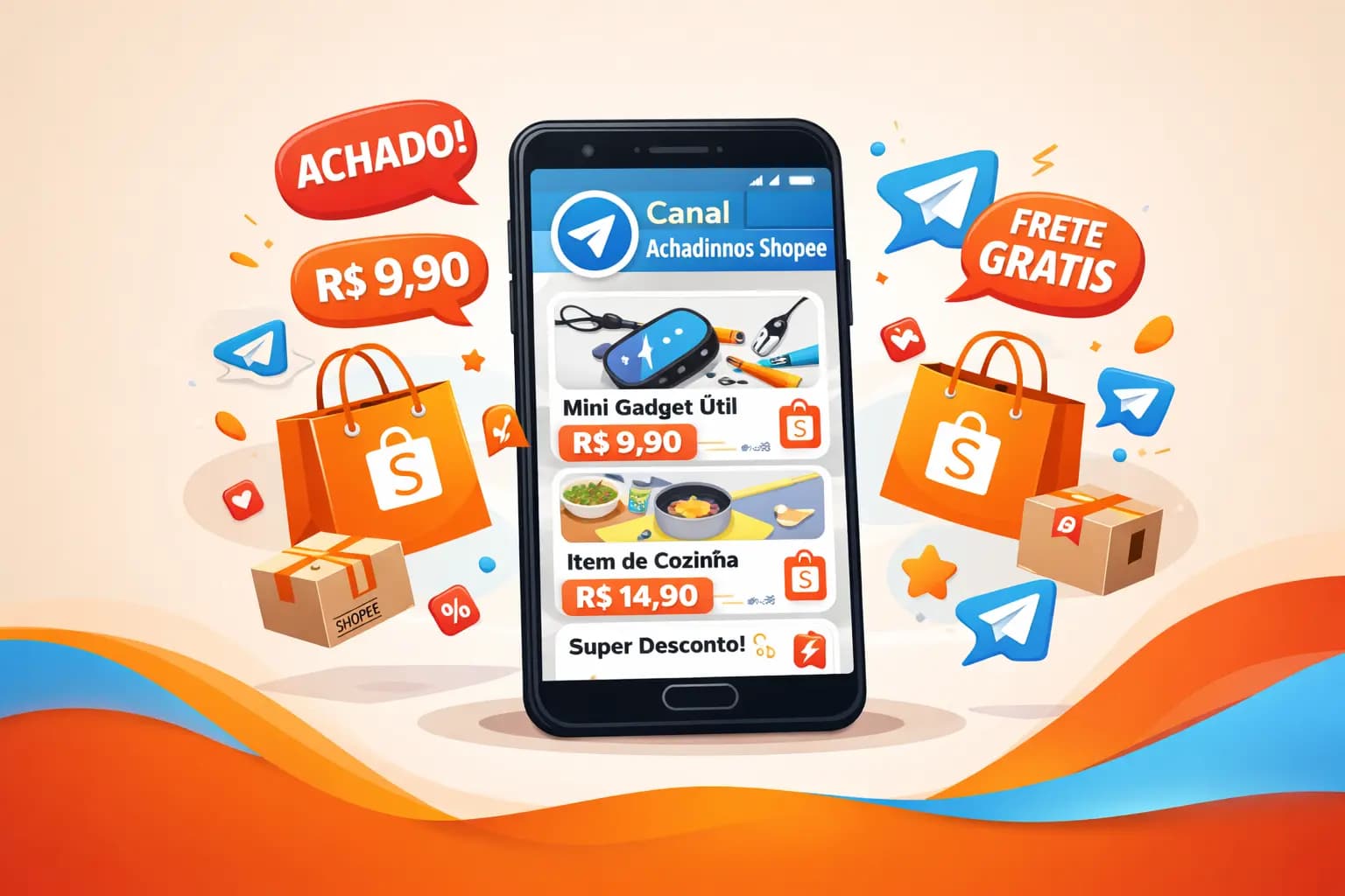 Achadinhos Shopee Telegram: Cupons + Frete Grátis 2026