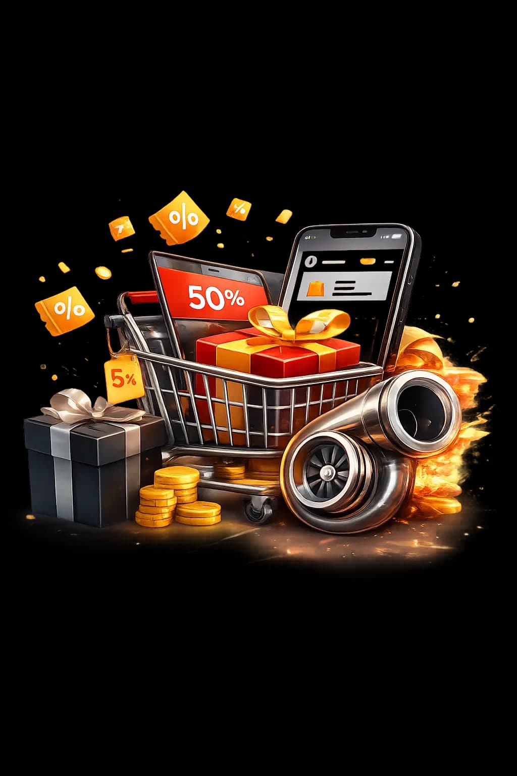 Ilustração de promoções e ofertas