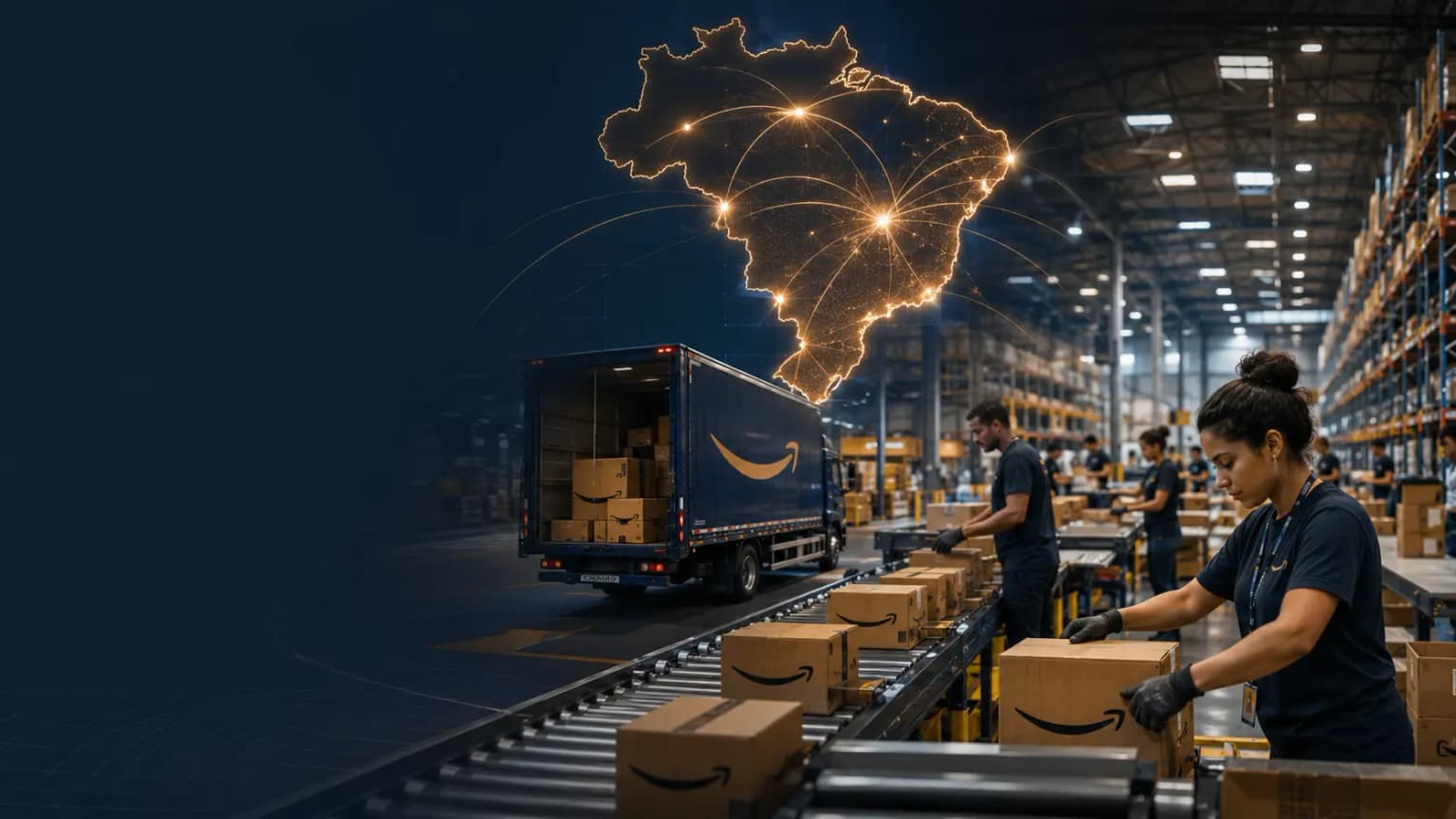 Amazon acelera logística no Brasil: o que muda para preço, prazo e competitividade dos sellers