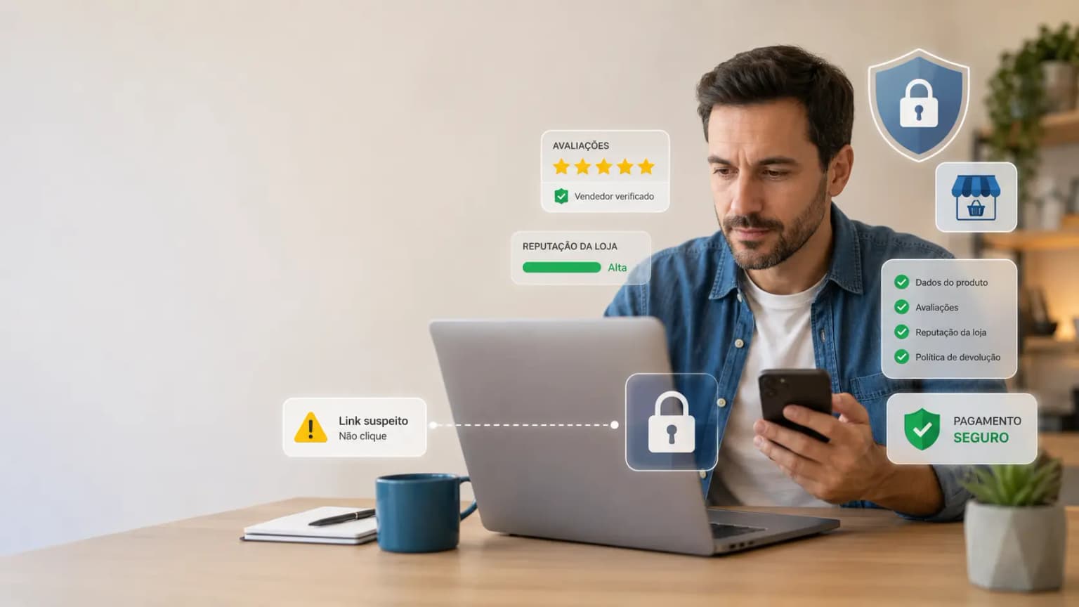 Marketplace seguro: como checar reputação da loja e canais oficiais antes de comprar