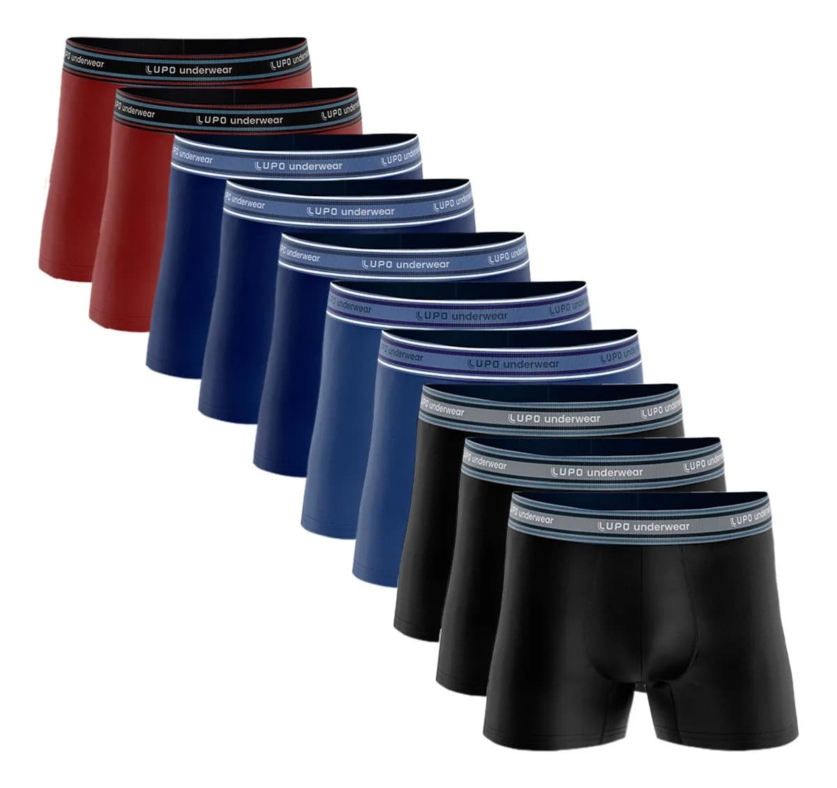 Kit 10 Cuecas Boxer Lupo Algodão Masculina