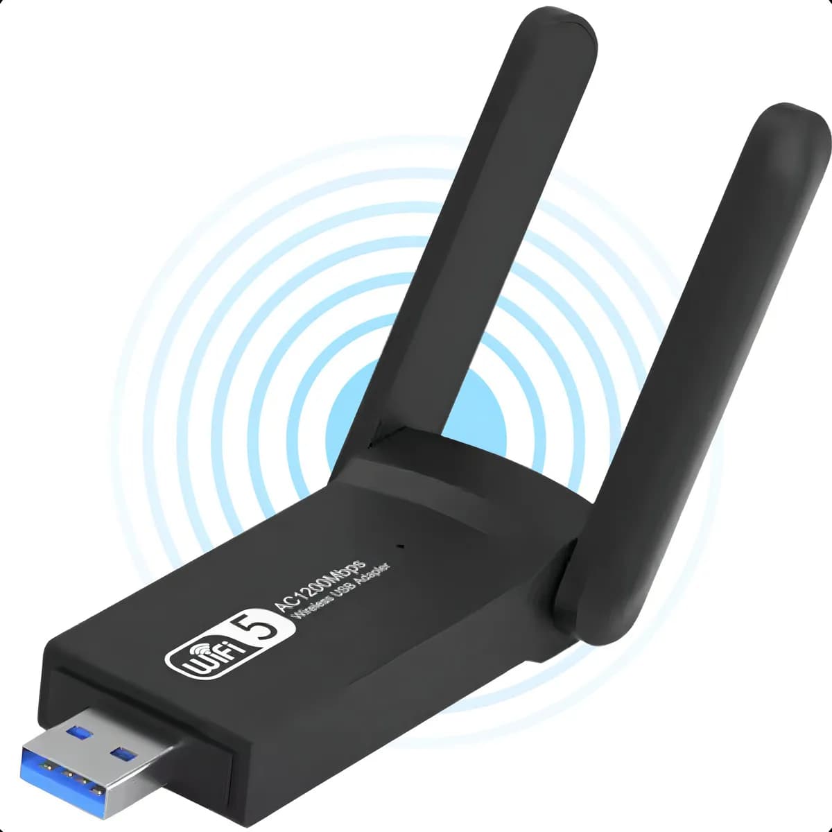 Adaptador WiFi USB 3.0 Gurumania Dual Band 1300Mbps Dual Antena