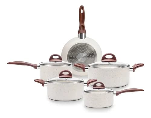 Jogo de Panelas Brinox Smart Plus Vanilla 5 Peças Indução Cerâmico 4774/101 por R$313,40 (Pix + cupom)