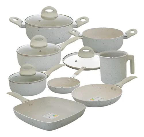 Jogo de Panelas Casambiente 8 Pecas Ceramico Antiaderente por R$ 343 no Pix (cupom PARACASA)
