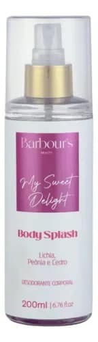 Body Splash Delight Barbour's Beauty Cedro Peônia 200ml