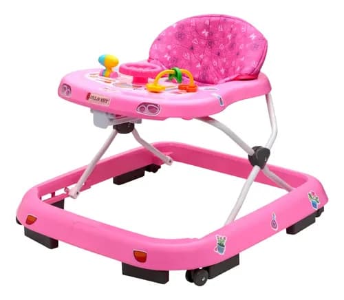 Andador Infantil Musical Maxi Baby Quick Rosa para Bebê