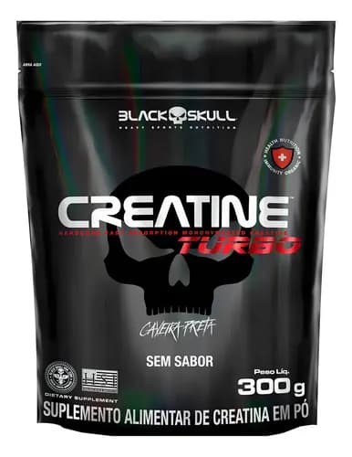 Suplemento Creatina Caveira Preta Black Skull Refil