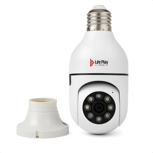 Câmera Lâmpada Wi‑Fi 360° Full HD 1080p (E27) com Visão Noturna e Áudio 2 Vias – App Yoosee por R$ 39