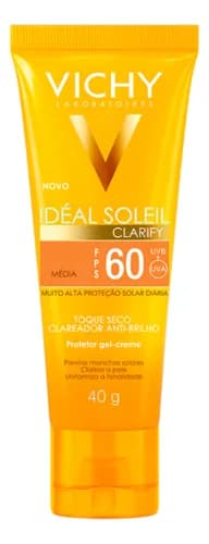 Protetor Solar Facial Vichy Clarify com Cor Media FPS 60 40g (toque seco)