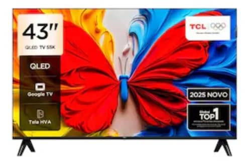 Smart TV 43 Semp TCL 43S5K QLED Full HD Google TV