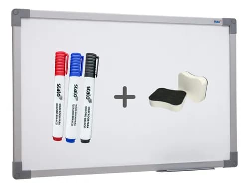 Quadro Lousa Branco 100x70 Soft Stalo Moldura Alumínio