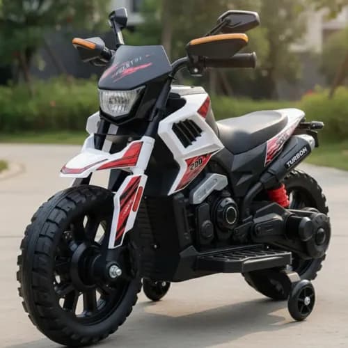 Mini Moto Elétrica Infantil 6V com Som e Farol LED Branca por R$459 no Pix