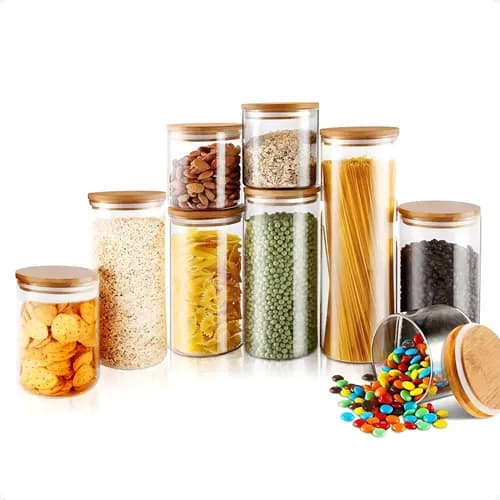 Kit 9 Potes Hermeticos de Vidro com Tampa de Bambu Epsilon EPS-709 por R$ 74,20 (cupom CASINHA)