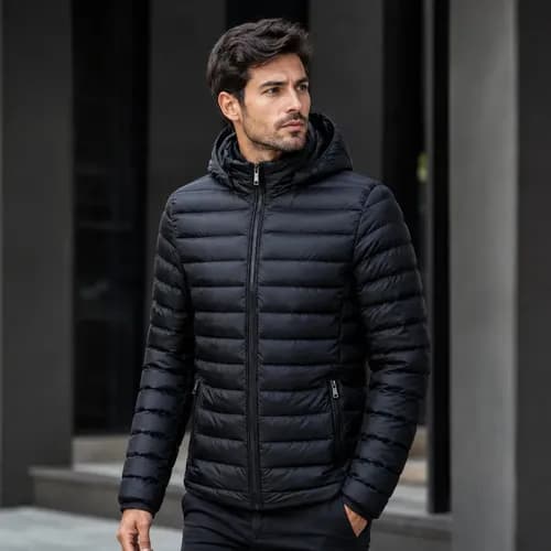 Jaqueta Masculina Puffer Corta-Vento Bobojaco com Cupom