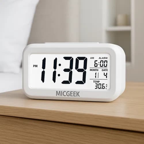 Relógio Digital de Mesa Micgeek com Sensor de Temperatura