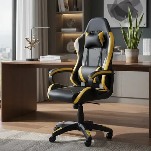 Cadeira Gamer Python Fly Ergonômica Amarela