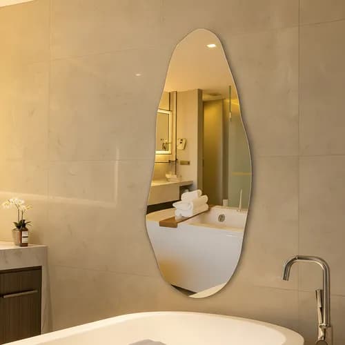 Espelho Orgânico 70cm Lapidado Design Moderno