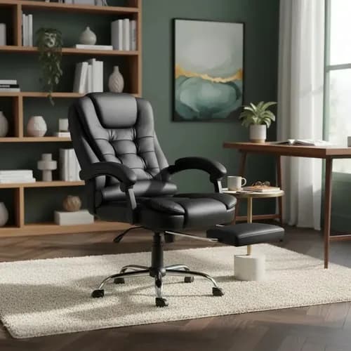 Cadeira Escritório Presidente Mulltx Preta Ergonômica