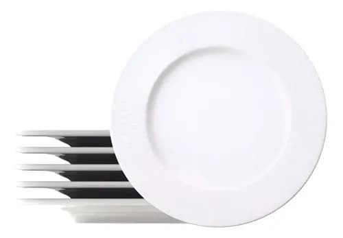 Kit 6 Pratos Sobremesa Porcelana Tramontina Santorini