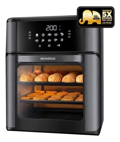 Air Fryer Forno Mondial AFON-12L-BG 12L por R$ 429 + cupom 15% (INVERNOMELI15)