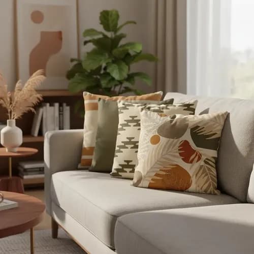 Kit 4 Capas de Almofadas Geometricas Decorativas com Cupom LIQUIDACASA
