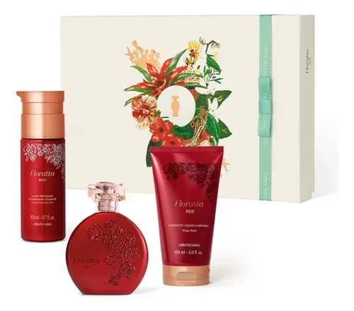 Kit Presente O Boticário Floratta Red com 3 Itens