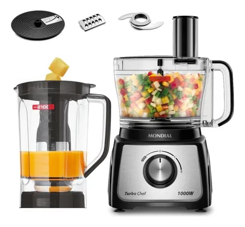 Multiprocessador Mondial Turbo Chef 5 em 1 MPN-01-B 1000W