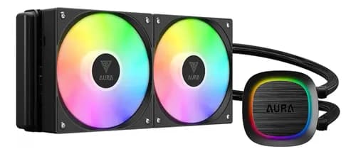 Water Cooler Gamdias Aura GL240 Lite ARGB 240mm Preto (AM5/LGA185x) com cupom PARAVC