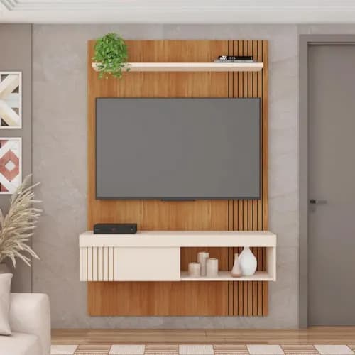 Painel para TV Jade Caemmun 1,20m Freijó/Off White por R$ 258 no Pix