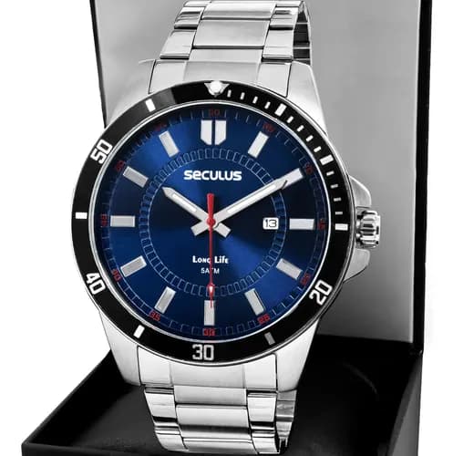 Relógio Seculus 44203G0SVNA1 Masculino em Aço Inox Prata por R$ 161,88 no Pix (cupom)