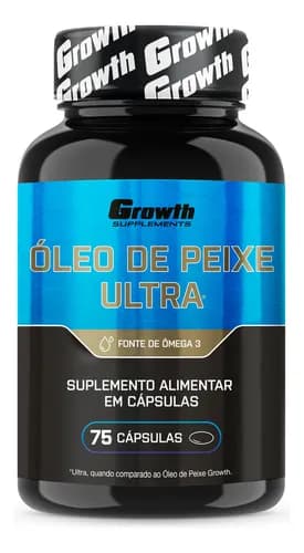 Omega 3 Óleo de Peixe Ultra 75 Caps Growth Supplements