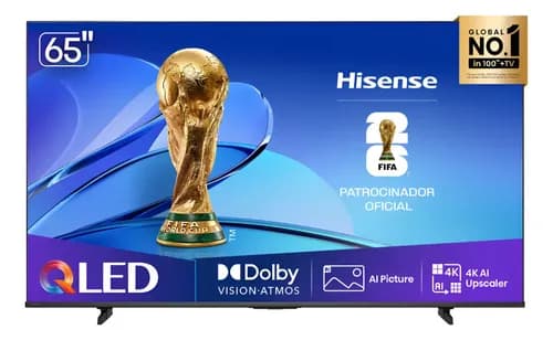 Smart TV Hisense QLED 4K 65" com Dolby Vision, Dolby Gaming, Alexa e Google