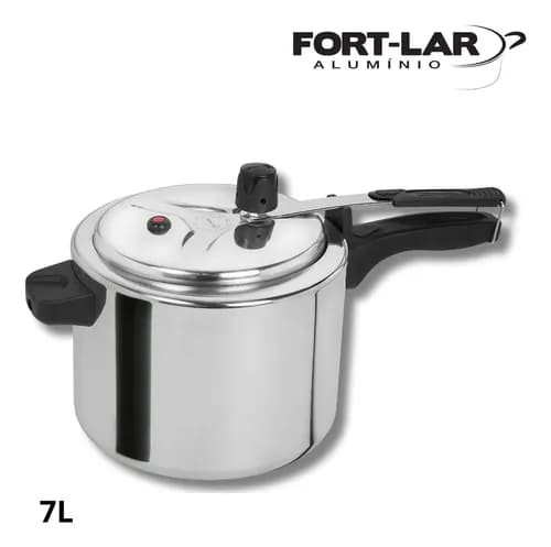 Panela de Pressão 7L Alumínio Fort-lar Polida 70 kPa