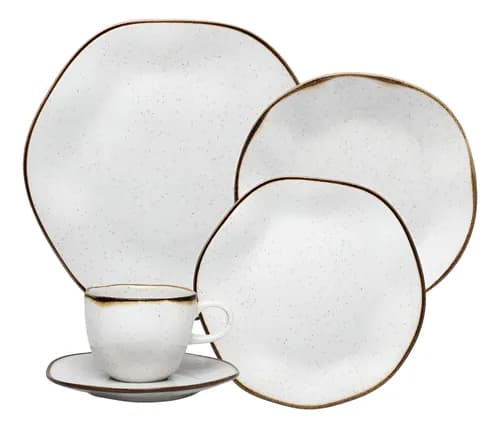 Aparelho De Jantar 30 Peças Oxford Ryo Maresia Porcelana