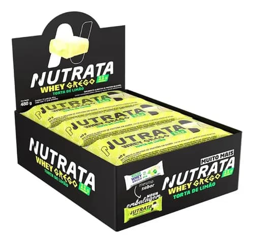 Display Barra Whey Grego Nutrata Torta de Limão 40g (12 Unidades) por R$ 64,99