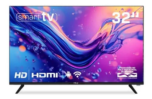 Smart TV HQ 32 LED HD Bluetooth Preta