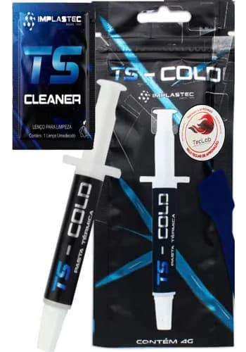 Pasta Térmica Implastec TS Cold 4g com Espátula e Cleaner