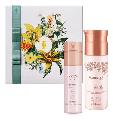 Combo Floratta Rose (Body Spray 100ml + Creme Corporal 200ml) por R$97 com cupom
