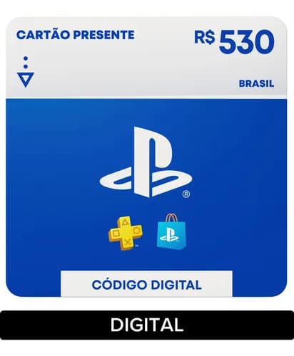 Gift Card PlayStation Store R$ 530 Digital com Desconto