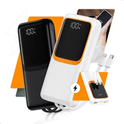 Power Bank Kateluo 20.000mAh com Display Digital e Carga Rápida