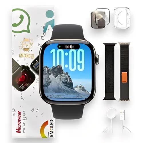 Smartwatch W11 Pro Series 11 Amoled GPS NFC Preto