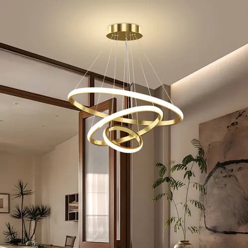 Lustre LED Moderno 60W 3 Arcos Pendente para Sala e Sala de Jantar (com cupom)