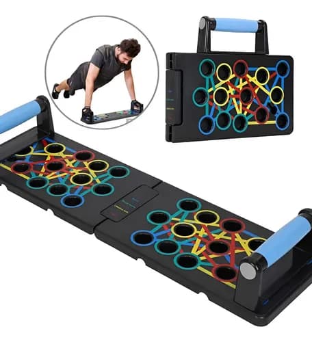 Prancha de Flexão 9 em 1 Dobrável (Push Up Board) para Treino em Casa