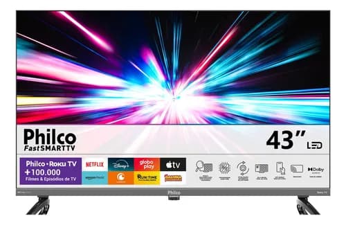 Smart TV 43 Philco P43VIK Roku LED Dolby Audio HDR