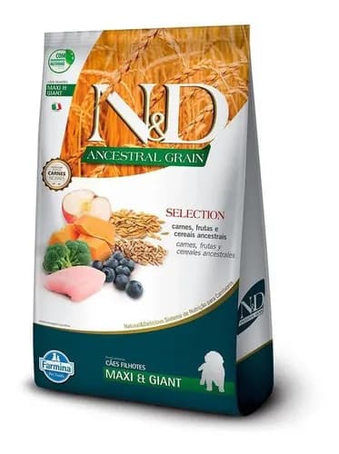 Ração N&D Ancestral Selection Filhotes Maxi Giant 15kg