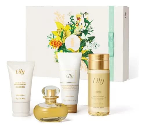 Kit Presente O Boticario Lily (4 itens) por R$ 275,91 no Pix + cupom