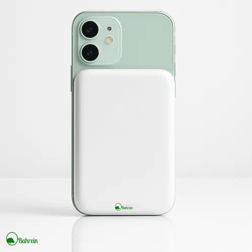 Power Bank MagSafe 5000mAh Sem Fio Compatível com iPhone - Branco