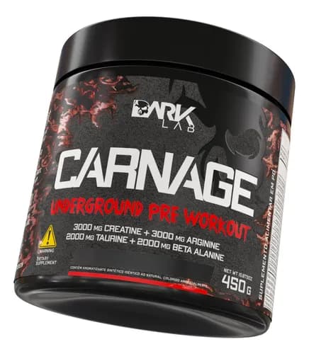 Pré Treino Carnage Uva 450g com Creatina Dark Lab