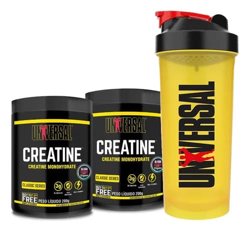 Creatina Monohydrate Universal Nutrition 200g + Coqueteleira