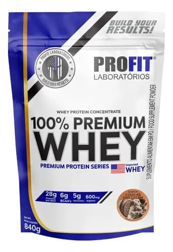 Whey Protein Profit 100% Concentrado Premium 840g Cookies por R$ 59,90